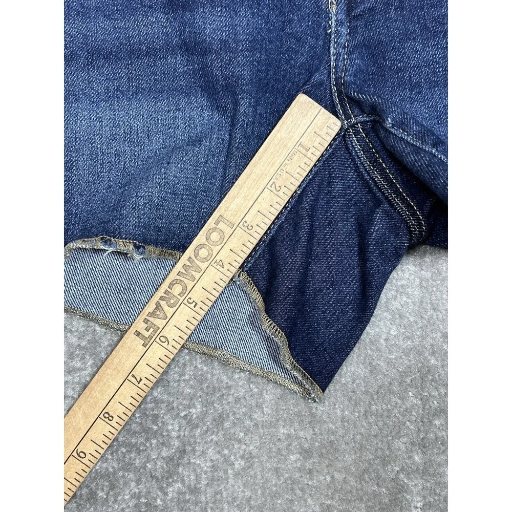 SO Low Rise Shortie Mini Jean Shorts Juniors Size 11 Blue Stretch Denim 5 Pocket - Picture 8 of 9